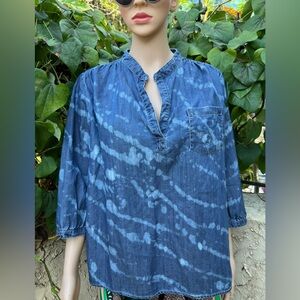 Blue Denim Art Blouse